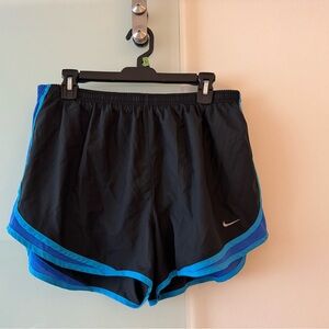 WORN ONCE: Nike Women's Athletic Shorts in Black and Blue